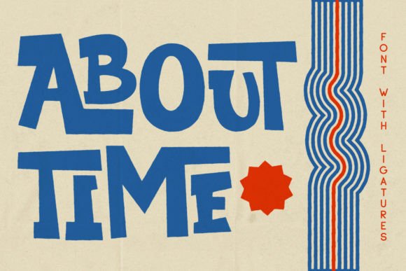 About Time: A Retro Cartoon Display Font for Creative Makers