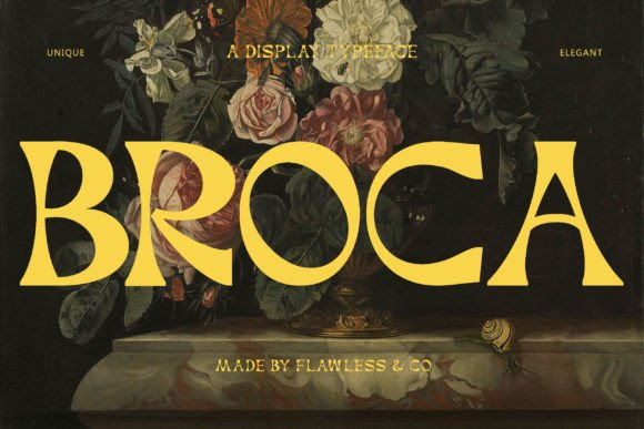 Broca: A Retro Bohemian Display Font for Bold Branding