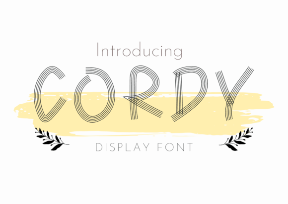 Cordy: A Creative Display Font for Handmade Projects