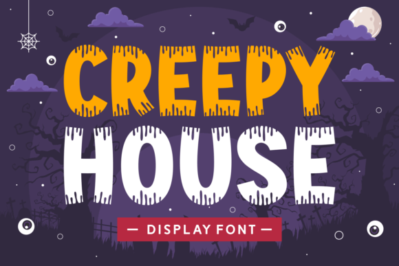 Creepy House Font for Halloween Design and Editorial Projects