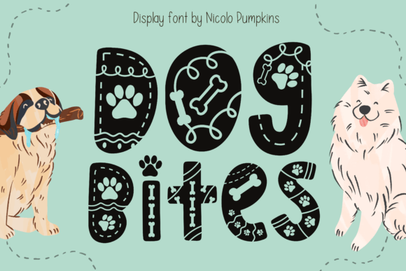 Dog Bites Display Font for Pet-Themed Branding