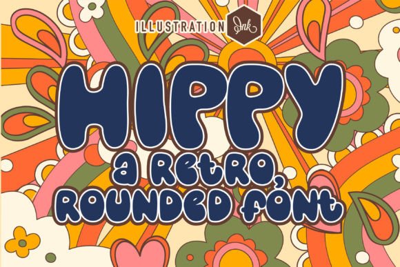 Hippy Font for Handmade Projects and Retro Designs