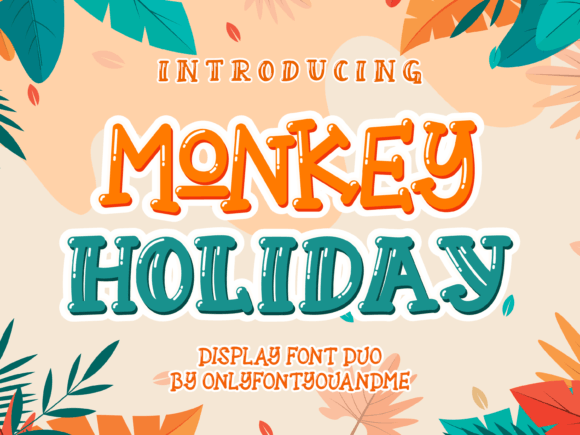 Monkey Holiday Duo: A Festive Display Font for Web Design