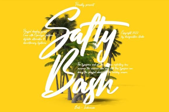 Salty Bash: A Playful Display Font for Summer Editorial Design