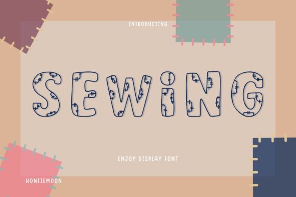 Sewing Font for Creative Display and Editorial Design