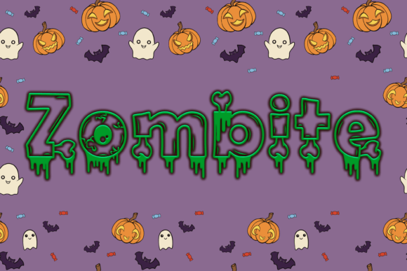 Zombite Font for Spooky Editorial Design